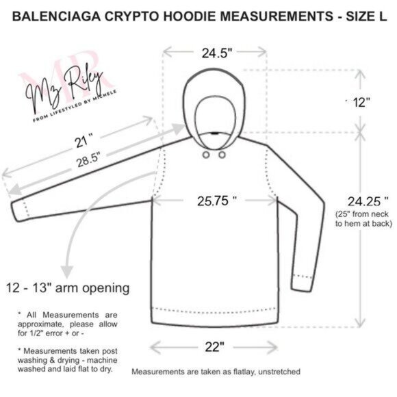 SOLD * Balenciaga Crypto BB Logo Hoodie Washed Blue Unisex Size L - Picture 4 of 10